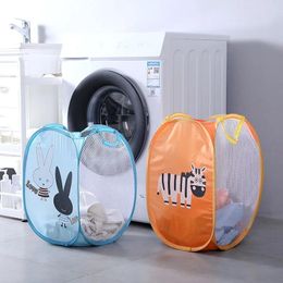 Laundry Bags Folding Storage Basket Hamper Cartoon Up Open Dirty Clothes Kids Toys Sundries Box Organizer