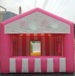 wholesale 4x3m Custom made candy floss tent inflatable Concession Pop up Stand Sales Kiosk Carnival Cotton for Food/Ticket/Juice party