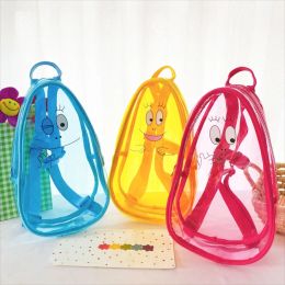 Bags INS Cute Cartoon Jelly Bag Baby PVC Transparent Backpacks Kindergarten Schoolbag Beach Swimming Kids Children Girls Boys