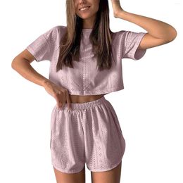 Women's Sleepwear Women Soft 2 Piece Gradient Pajamas Set Short Sleeve Shorts Loungewear Sets Pyjamas Nightwear Ropa De Mujer Ofertas