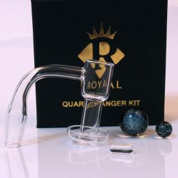 Royal Glass Quartz Banger Set with Terp Slurper Pill Marble Ruby Pearls 90 Nails Glass Bowls for Bongs Safe Delivery ZZ