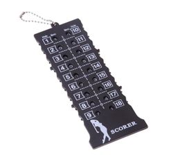 18 hole stroke putt card indicator with key chain golf score counter black isp 5016593