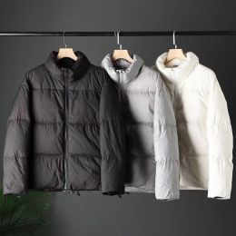 Designerska kurtka męska Odwracalna noszona płaszcz dla mężczyzn Klasyczny swobodny moda na zewnątrz zimowe płaszcze zdejmowane czapkę wiatroodporne ciepło a1