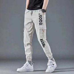 Men's Pants Classic Design Multi Pocket Cargo Pants Mens Casual Loose Fit Drawstring Cargo Pants/Joggers For Spring Summer Outdoor Y240422I7U6