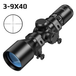 Scopes 39x40 Compact Rifle Scope Hunting Riflescope Optical Scope for Air Rifle Optics Hunting Airsoft Sniper Scopes 11/20mm Rail