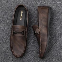 Casual Shoes High-End Formal Wear Summer Soft Bottom Business Work Waterproof Lightweight Leather Men's Loafers Thick Breathable