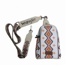 wrangler Crossbody Bag Bohemian Ethnic Style Zipper Canvas Chest Waist Shoulder Strap 5477#