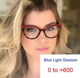 Sunglasses Half Eyebrow Cat Eye Reading Glasses Women Anti Blue Light Presbyopic Hyperopia Point To Read 05 175 20 2257177796