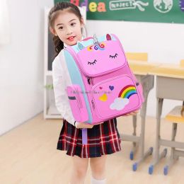 Bags Children 3D Cartoon School Bag For Girls Boys Orthopaedic Backpack Kids Grade 136 Schoolbag Fashion Primary Waterproof Bookbag