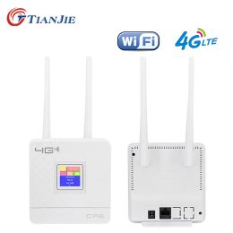 Routers 4G LTE CPE Wifi Router Unlock 3G Mobile Hotspot WAN/LAN Port Dual External Antennas Gateway with Sim Card Slot Ethernet Modem