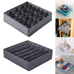 Storage Home Underwear Storage Box With 6 Compartments Foldable Wardrobe Drawer Polyester Easy to Organize without Cover