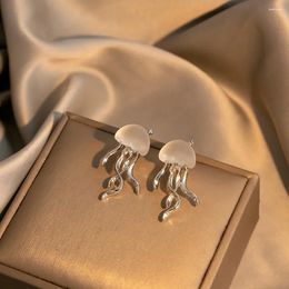 Stud Earrings 2pcs Deep Sea Jellyfish Frosted For Women Korean Trendy Simple Female Personality Studs Earring Girls Jewellery Gifts