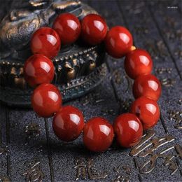 Link Bracelets Blood-stained Yak Horn Bracelet Beads Women Men Tibetan Gift Craft Red Horn.