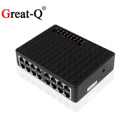 Switches 10/100Mbps 16 Port Fast Ethernet LAN RJ45 RJ45 Network unmanaged Switch Switcher Hub Desktop PC with EU/US Adapter