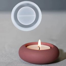 Ceramics Round Candle Holder Silicone Mold DIY Cement Candle Cup Mold Tealight Holder Plaster Mold Terrazzo Epoxy Resin Clay Molds