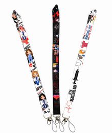 Small whole 10pcs cartoon Anime Badge Lanyard Key Chain Gift Key Chain Neck Strap Keys Iphone ID Card4129144