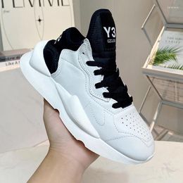 Casual Shoes Classic Men's Leather Sneaker White Cowhide Round-toe Platform Trainers Unisex Breathable Jogging Lace-up Women's Sneakers