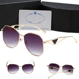 Womens Fashion Designer Sunglasses Classic Eyeglasses Goggle Outdoor Beach Sun Glasses For Man Women Optional Metal Frame Triangular signature 12 colors SY 386