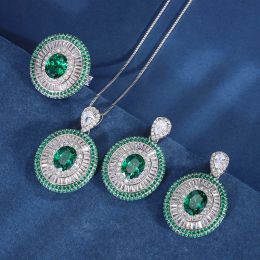 Necklaces Vintage Emerald Crystal Round Pendant Necklace Adjustable Ring Choker Charms for Fine Jewellery Making New Spring Products Gift