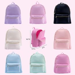 Backpacks CLOVER Classic Backpack Waterproof Nylon Women Travel Bag Schoolbag for Girls Macaron Solid Colour Bookbag Gifts for Students