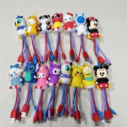 Multifunctional three-in-one soft plastic doll data cable pendant cute and exquisite bag gift wholesale