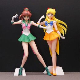 Action Toy Figures 22cm Anime Sailor Moon GLITTER GLAMOURS Kino Makoto Figure Mars Jupiter Pvc Action Figurine Collectible Decor Kids Toys Gifts T240422