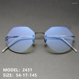 Sunglasses Frames Rimless Glasses Frame Not Deform Or Fade Quality Frameless Titanium Eyeglasses For Men Optical Prescription Eyewear Women