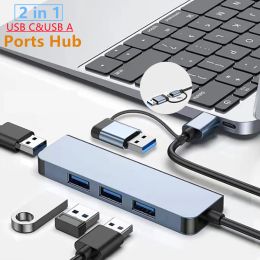 Hubs 2 in 1 4/5/7 Port USB Expander USB 3.0 Hub Type C Splitter Type C Dock Multiport Adapter USB Expander for Xiaomi Phone Tablet