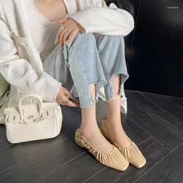 Casual Shoes Concise And Solid Colour Pumps With Low Heels For Women - Soft Comfortable Slip-On