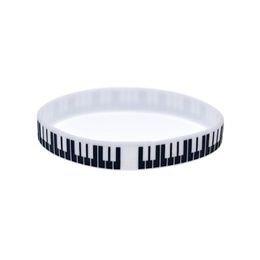 100PCS Piano Key Silicone Rubber Bracelet Great To Used In Any Benefits Gift For Music Fans264x