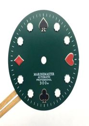 Repair Tools Kits 28 5mm NH35 NH36 Watch Dial Poker Abalone For NH35A NH36A Movement Green Luminous Modified With S LOGO182u5316647