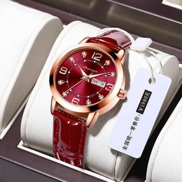 Brand high-end waterproof luminous womens watch womens quartz watch niche high-end student watch womens watch