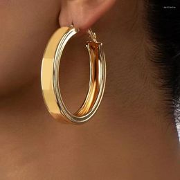 Hoop Earrings Gorgeous Women Simple Round Silver Color Jewelry Gifts