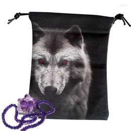 Storage Bags Mini Dice Cloth Drawstring Gift Novel Small Size With Animal Printing For Oracle Cards Jewellery Board