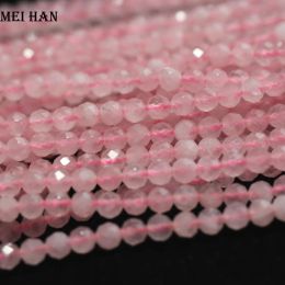 Beads Wholesale natural 4.5mm (4strands/set) Madagascar pink quartz faceted round gem stone loose beads for Jewellery making design