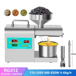 Pressers Household Oil Press Digital Temperature Control Strong Power High Extraction Sesame Flax Seed Peanut Cold Press Oil Machine