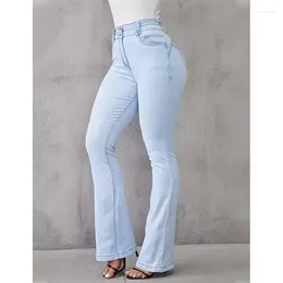 Women's Jeans Hip-lifting High-waisted Slim-fit Flared Vintage Fashion Sexy Office Lady Street Style Streetwear Women