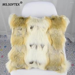 Pillow MS.Softex Natural Fur Pillowcase Real Skin Plush Cover Covers Decorative Case