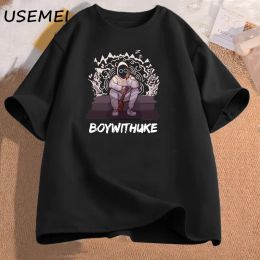 T-shirts BoyWithUke Song Tshirts Women Men Graphic T Shirts Funny Music Oversized Tshirt Unisex Harajuku Fashion Women's Clothing Tops