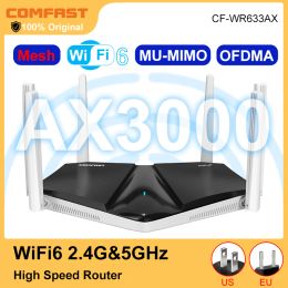 Routers AX3000 Wifi 6 Mesh WIFI Gigabit Router 2.4G 5GHz DualBand WIFI6 Wireless Signal Amplifier WiFi Repeater router with 5*RJ45 port