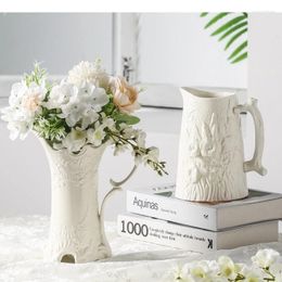 Vases Simple Ceramic Vase Living Room Desktop Decoration Flower Arranging Hydroponic Modern Home Ornaments