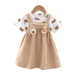 Clothing Sets Summer Baby Girls Clothes Suit Children Boys Cartoon T-Shirt Strap Shorts 2Pcs/Sets Toddler Casual Costume Kids Tracksuits
