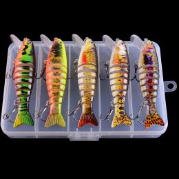 Accessories 5pc/ Box 11cm 17g Swimbait Wobblers Pike Fishing Lures Artificial Multi Jointed Sections Hard Bait Trolling Carp Fishing Tools