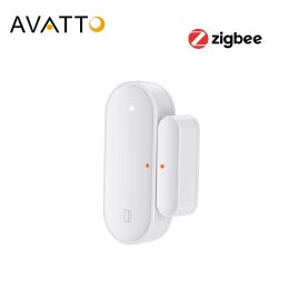 Control AVATTO Tuya Zigbee Door Sensor, Smart Door Window Open/Closed Detectors, Smart Home Work with Alexa, Google Home Gateway Hub