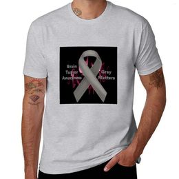 Men's Tank Tops Brain Tumour Awareness - Grey Matters T-Shirt Oversized Vintage Mens Graphic T-shirts Pack