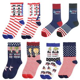 2024 Socks Trump Make America Great Again Favour Stockings For Adults Women Men Universal Cotton Sports 0422