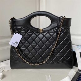 Tote bag high definition Xiaoxiangjia 31bag Large diamond patterned sheepskin carrying shopping single crossbody womens