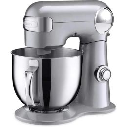 Mixers Cuisinart Stand Mixer, 12 Speeds, 5.5Quart Mixing Bowl, Chef's Whisk, Flat Mixing Paddle, Dough Hook, and Splash Guard