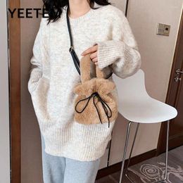 Shoulder Bags Boolar Women's Bag Mini Plush Bucket Fashion Winter Wild Korean Style Portable Messenger Wallet Purses S