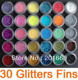 Whole 30 Colours Nail Art Glitter Dust Eye shadows Powder 30colors each set NA2862062128